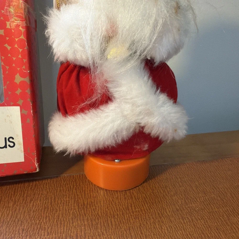 Vtg Brite Star Musical Santa With Original Box Music‎ Works!